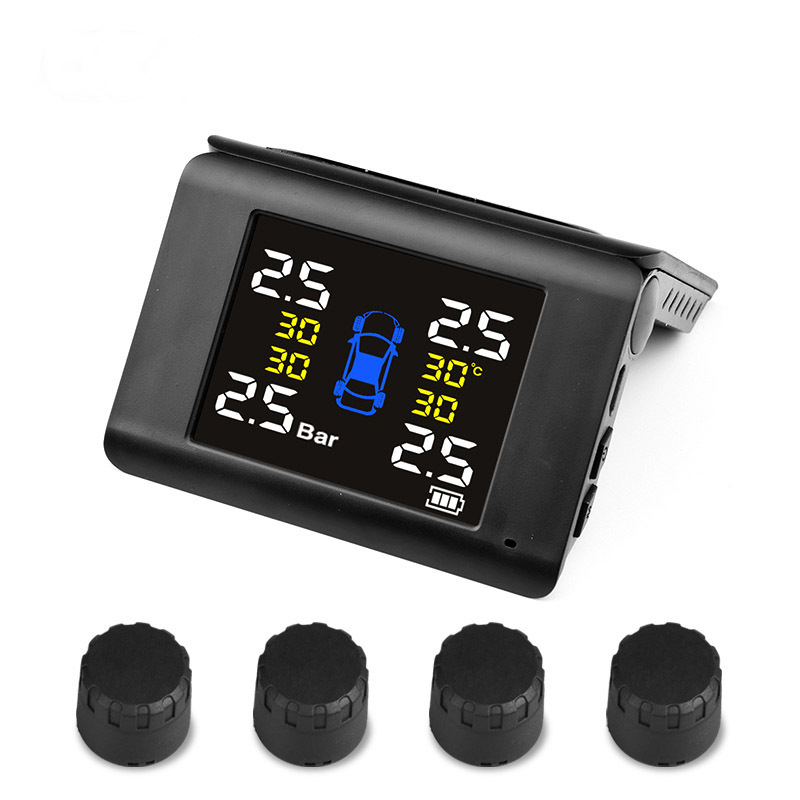 大屏太阳能无线胎压监测器TPMS胎压监测器车载胎压监测仪外置内置|ms