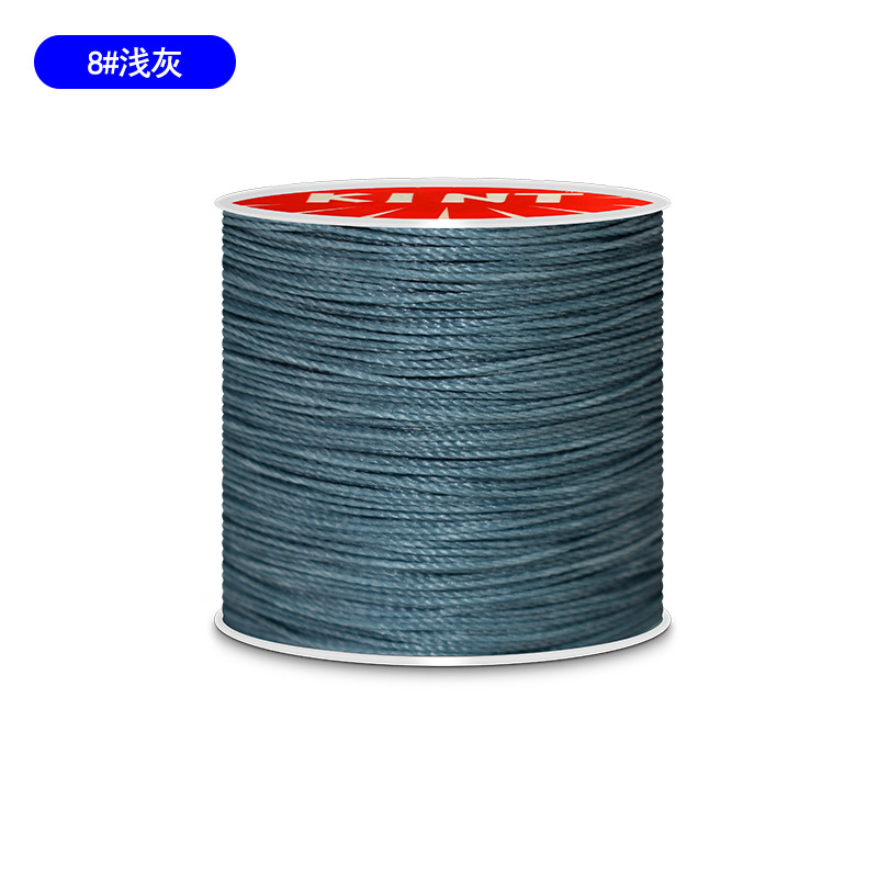 Cuerda de algodón KNT cuerda de poliéster cuerda trenzada de color hilo de cera de cuero DIY cuero hecho a mano redondo hilo de cera pulsera cuerda de cabeza