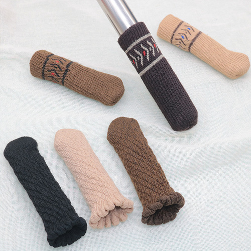 Chair foot covers knitted thick wear-resistant non-slip dining table and chair legs solid wood floor protective covers stool foot pad leg covers