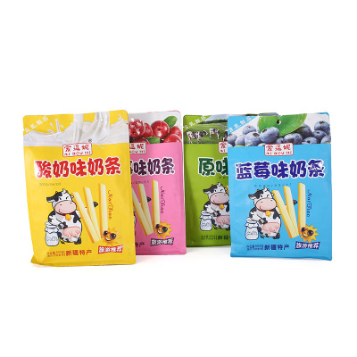 新疆特产牛奶条500g原味蓝莓味蔓越莓酸奶味奶条奶棒散装批发包邮