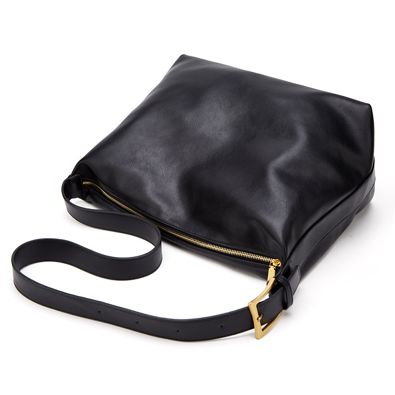 Women's New Fashionable and Trendy Simple Soft Leather, Large Capacity Bag, Versatile Casual One Shoulder Oblique_voghion.com
