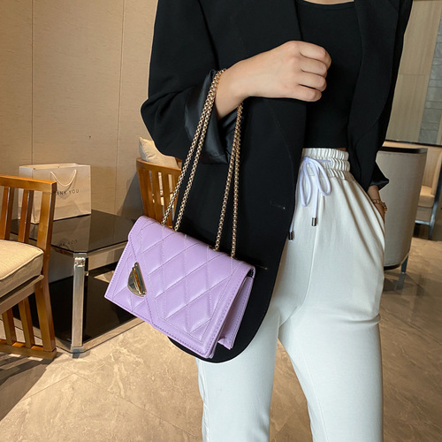 Wholesale summer small bags 2020 new trendy fashion rhombus chain bag crossbody bag women's versatile popular small square bag