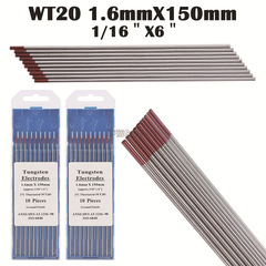 Cross-border 1.6 tungsten needle red head WT20 TIG welding tungsten needle 1.6x150 thorium tungsten rod export TIG welding torch tungsten electrode