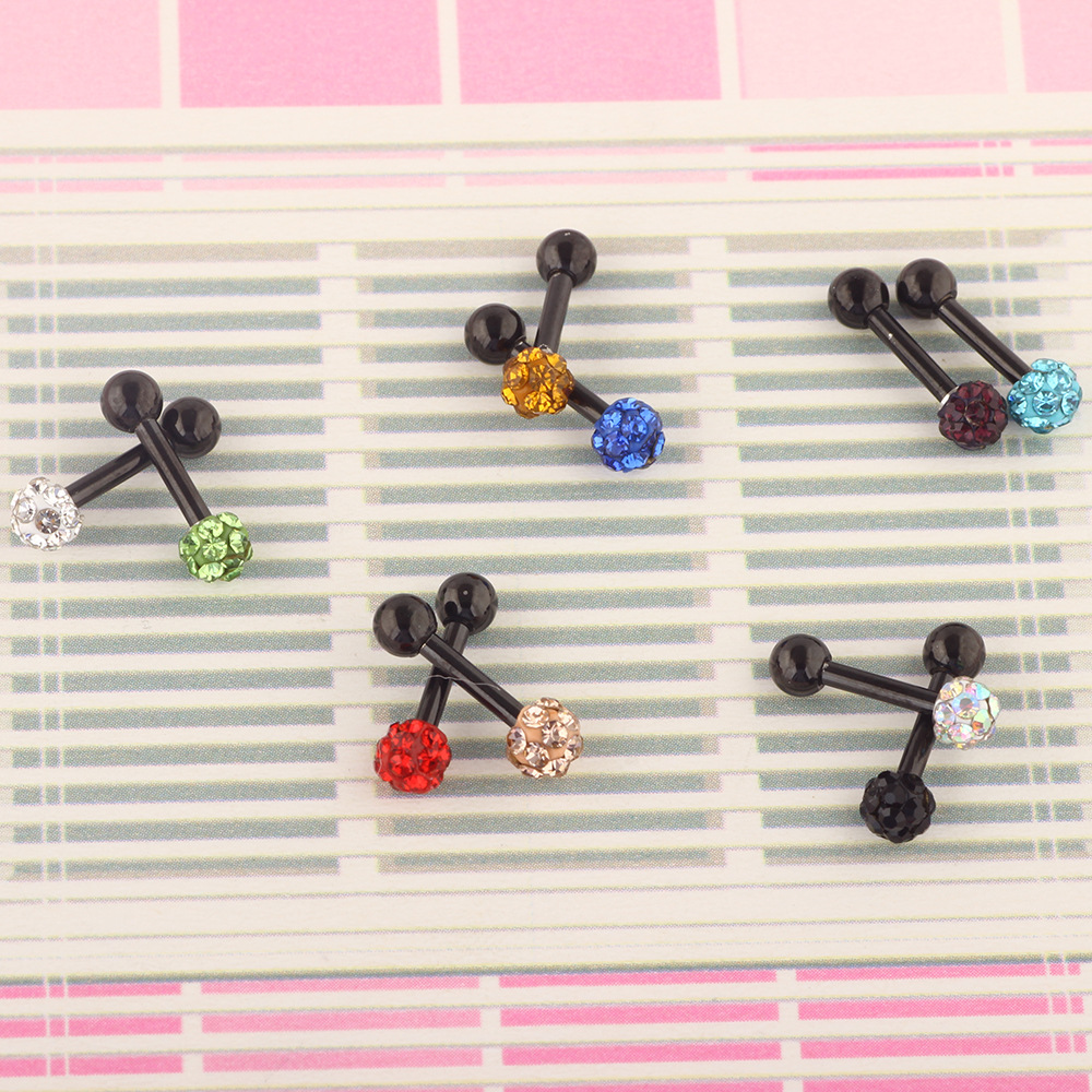 Pointed titanium steel lip stud product view