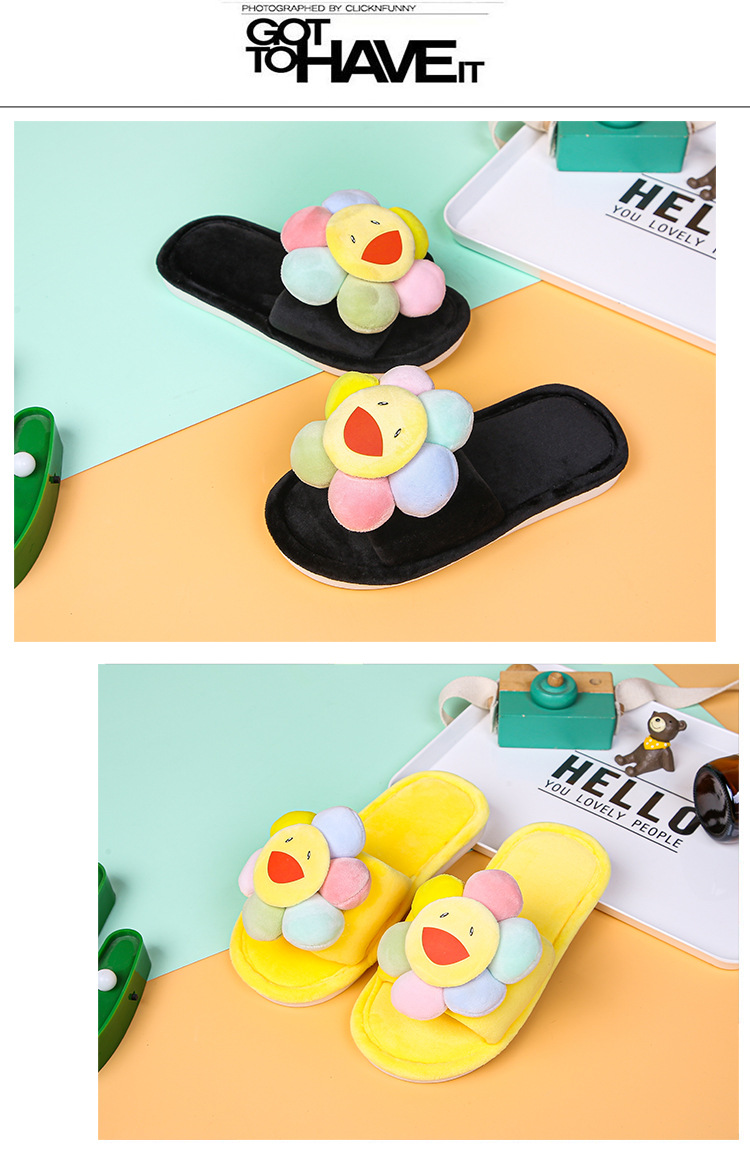 spring and autumn seven-color flower flip flops shoes  NSPE35002