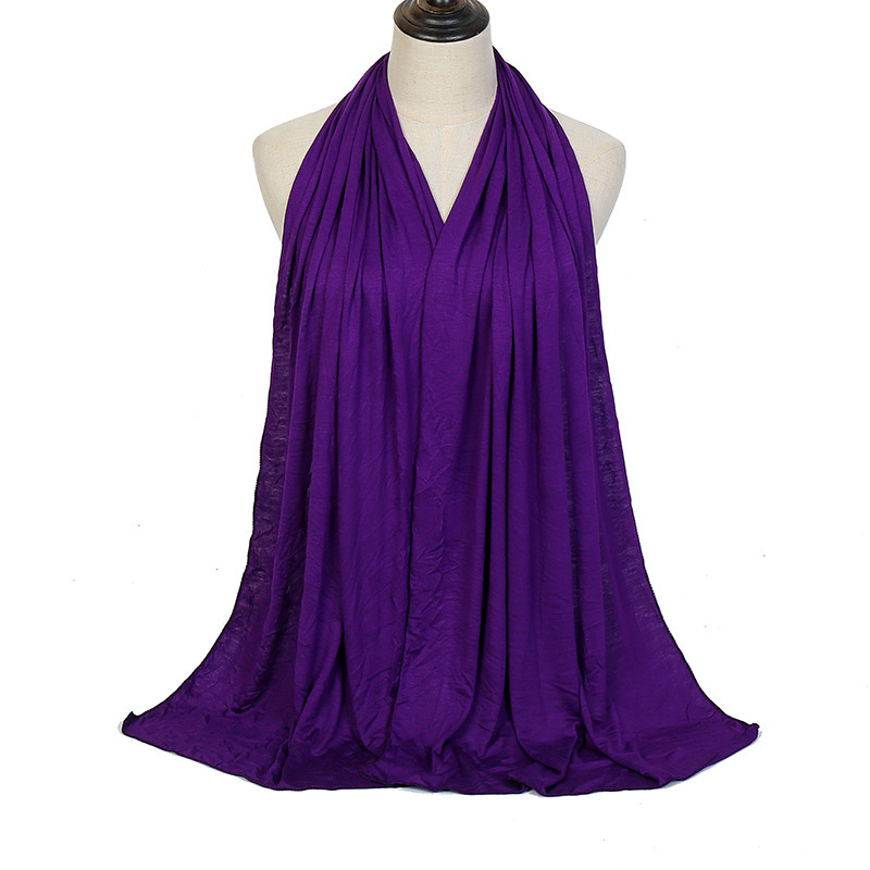 Plain Elastic Jersery Cotton Hijab Shawl Women Jersey Scarf|undefined