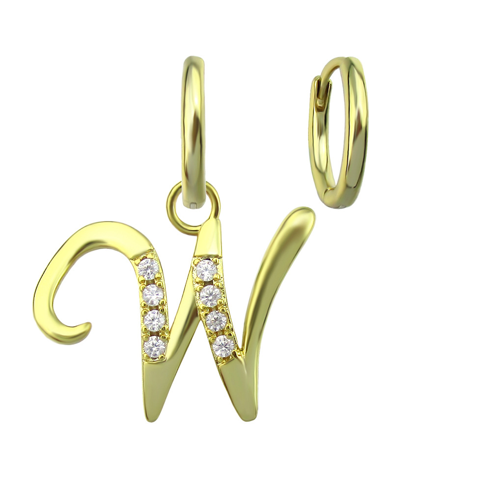 New 26 Letter Earrings Jewelry Simple Earrings Retro Fashion Earrings Gift Wholesale display picture 9