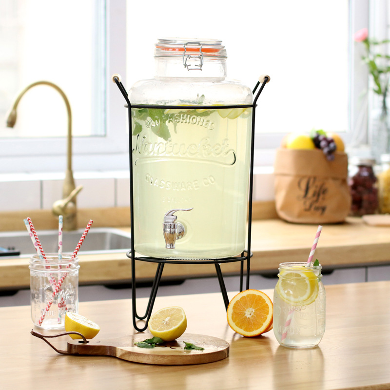 [Sprout craftsman]Juice 8.5L Glass summer birthday Dine together self-help Enzyme Drinks seal up Jar