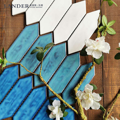 Northern Europe TOILET ceramic tile kitchen Six angle brick Hexagon ceramics Mosaic Parquet Background wall Shower Room