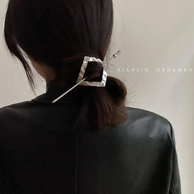 Alloy Material Simple Style Solid Color Alloy Plating Hairpin