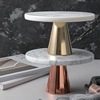 Marble golden dessert megaphone, round storage system, stand