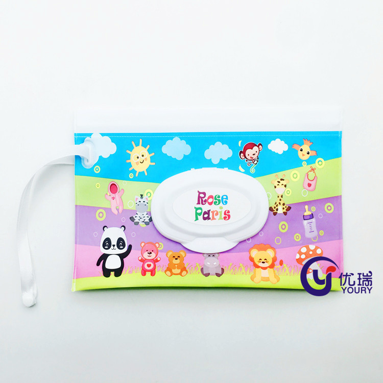 eva环保翻盖抽取式湿巾袋 eva自封湿巾袋 eva纸巾化妆