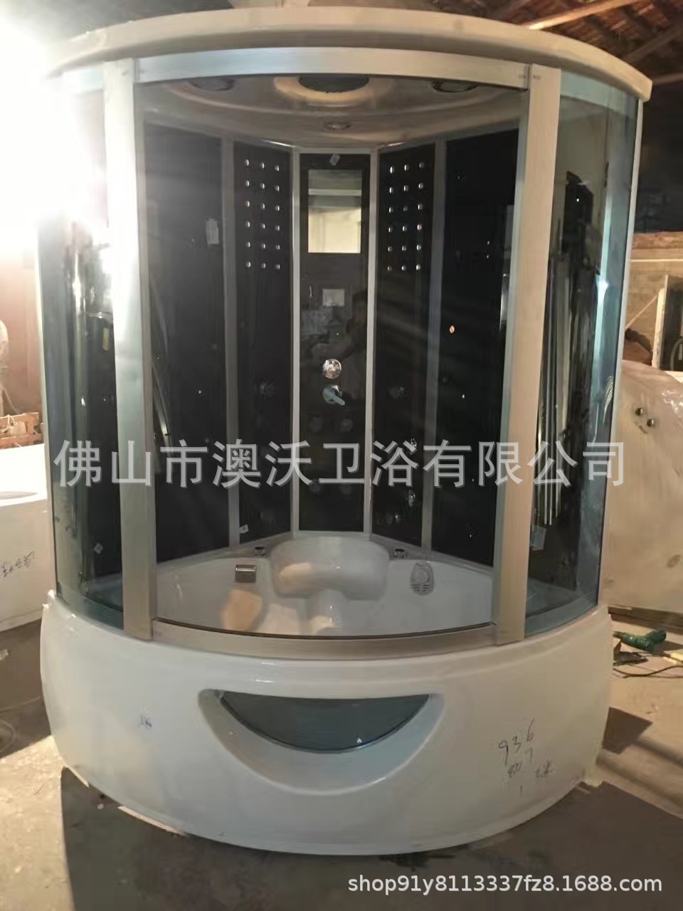 Sala de vapor con computadora 1,3 m doble con bañera de masaje de acrílico baño integral sala de ducha de vapor húmedo