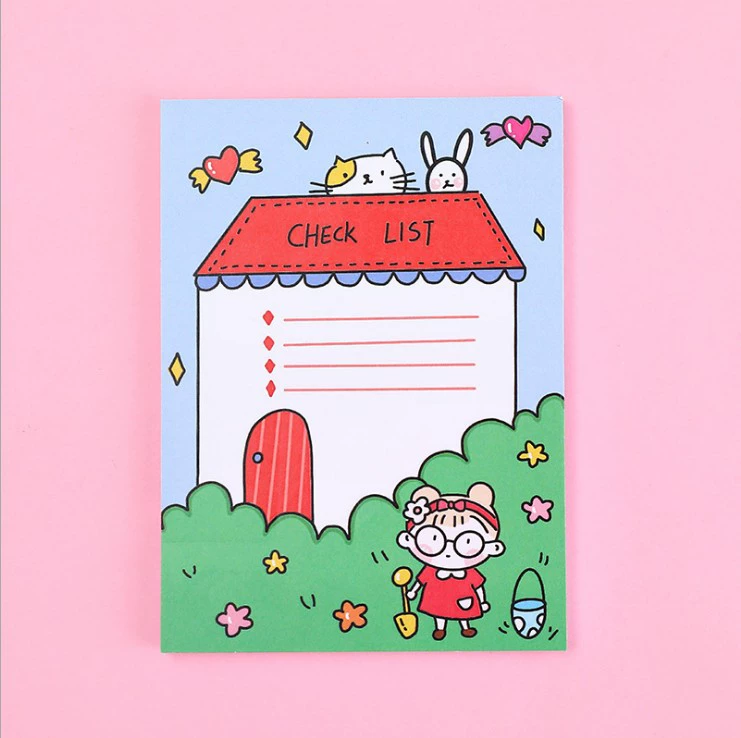 Cartoon book for elementary school students, cute note