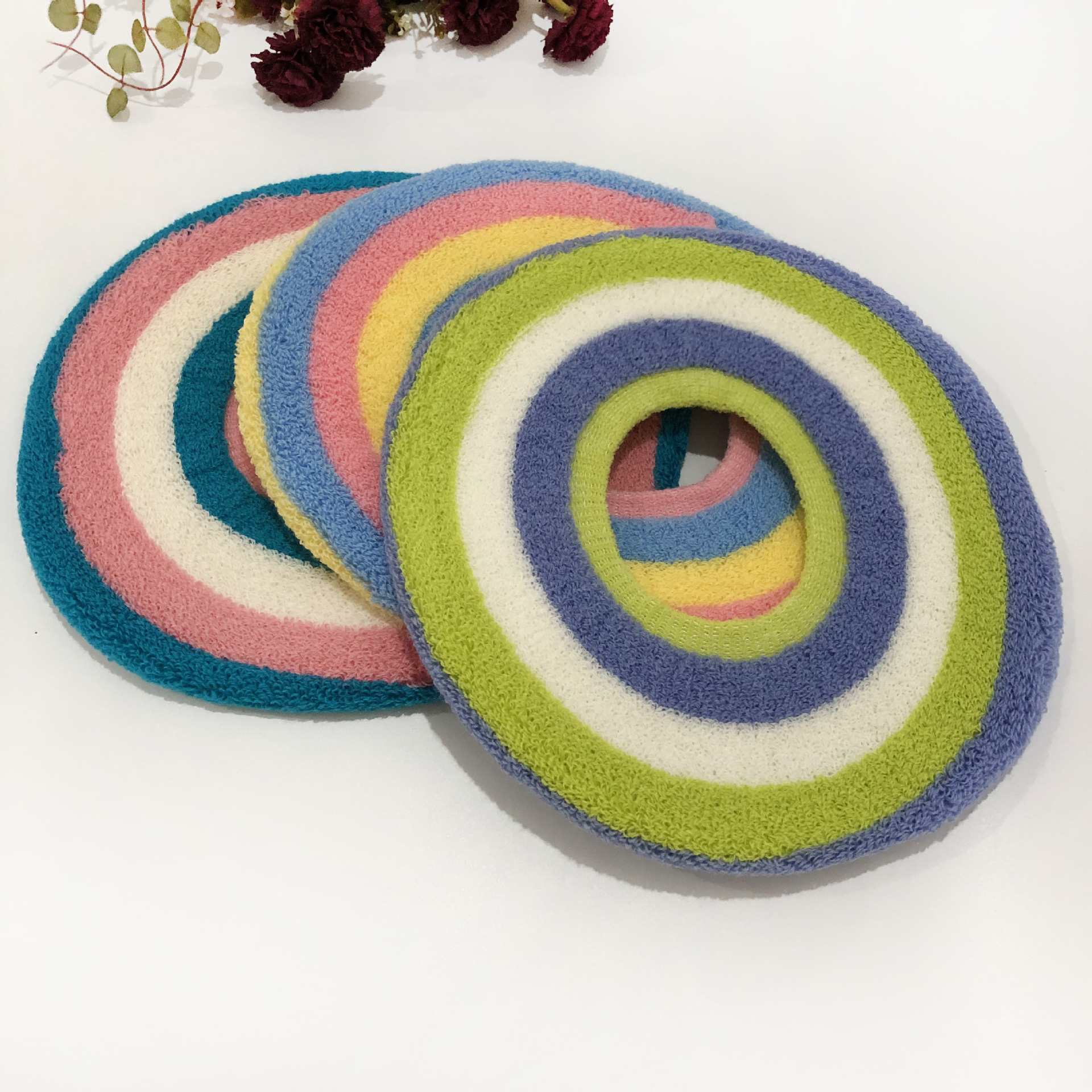 彩虹圈马桶垫 o型通用保暖坐便马桶套 马桶圈坐垫活动赠品礼品|ru