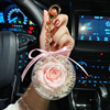 Creative Eternal Flower Keychain Acrylic Ball Rose Car Hanging Valentine's Day Gifts Give Wife's Car Internal Decoration