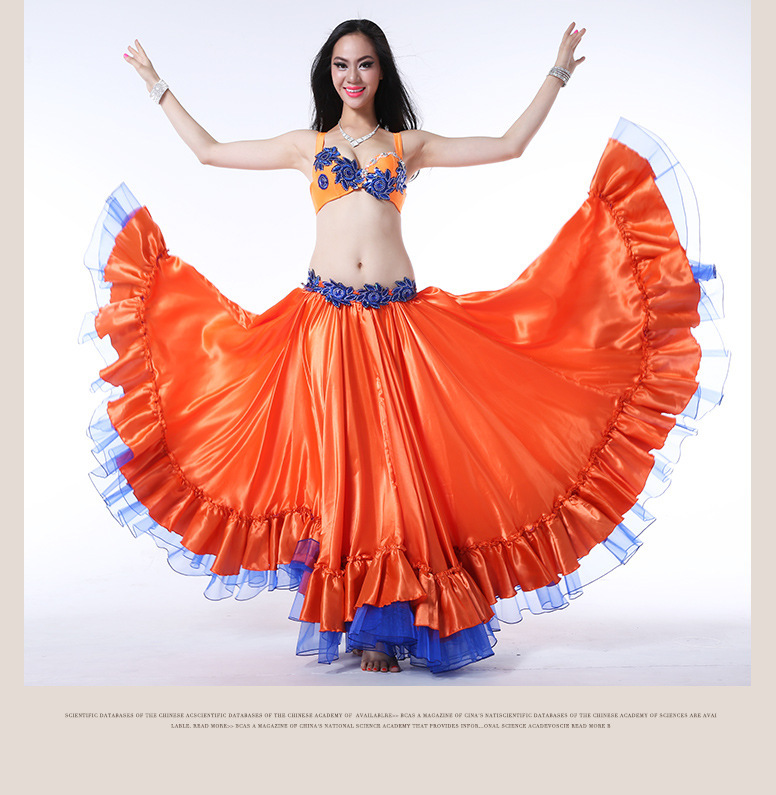 Skirt Spanish bullfight dance skirt belly dance skirt big swing skirt opening dance flamenco performance clothing