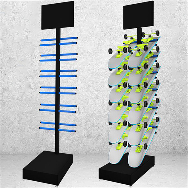亚马逊热销滑板展示架 多层滑板架子 儿童玩具板车置放架专业定制