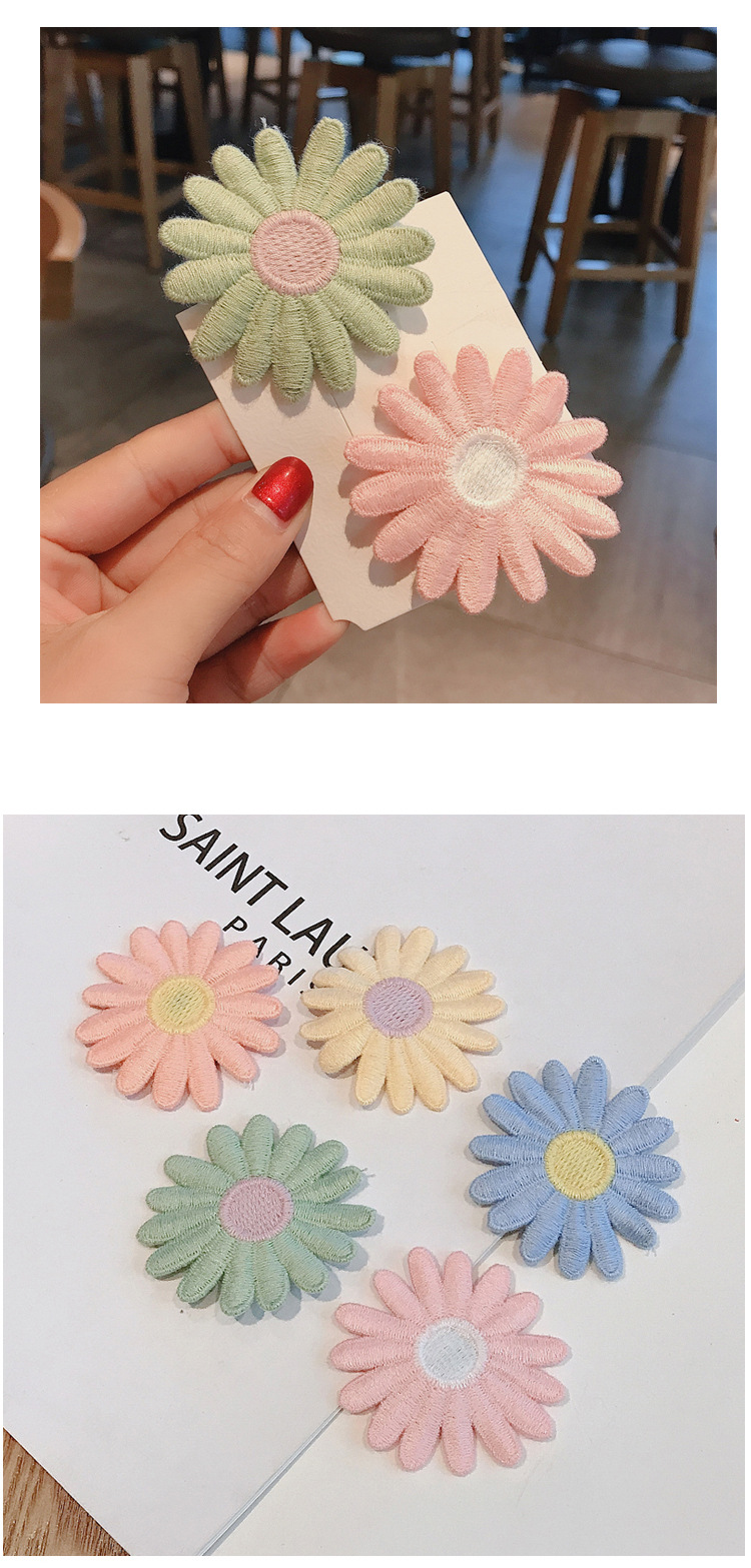 Daisy Hairpin Knitted Girl Simple Bangs Clip Back Head Clip Broken Hair Clip Wholesale Nihaojewelry display picture 4