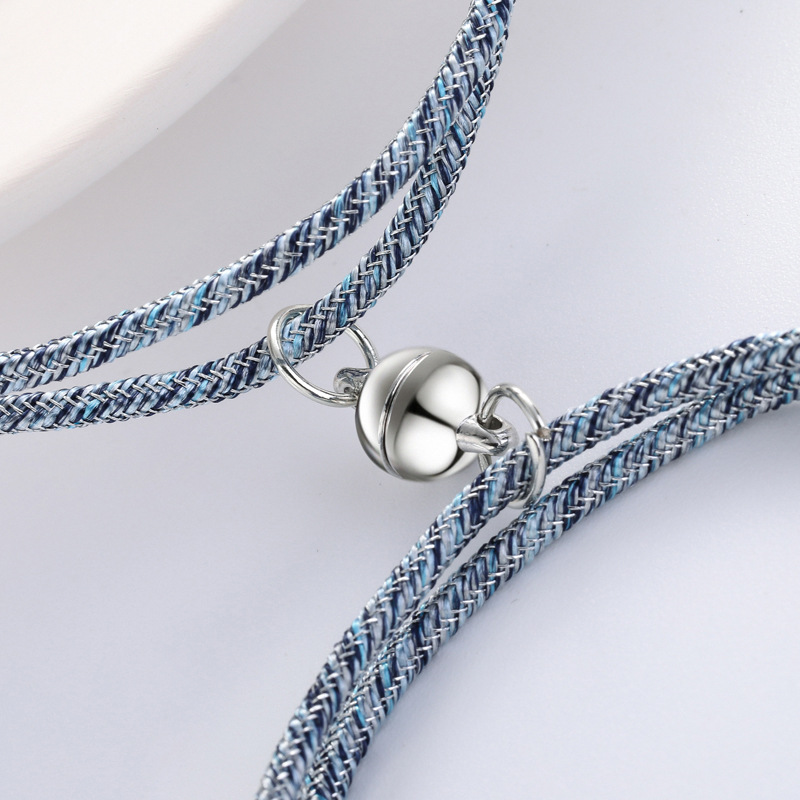 Fashion Round Alloy Rope Plating Couple Bracelets 2 Pieces display picture 4