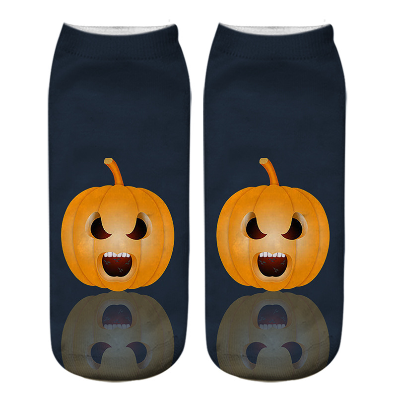 Women's Cute Pumpkin Polyester Cotton Printing Ankle Socks display picture 3