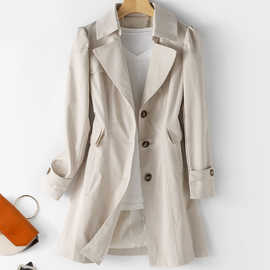 2021新款风衣女中长款修身显瘦韩版外套春秋上衣女外套