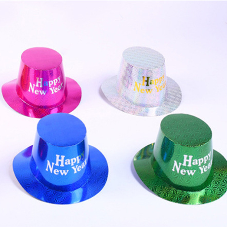 Sombreros de papel de Año Nuevo en stock HappyNewYear Party Sombreros de papel