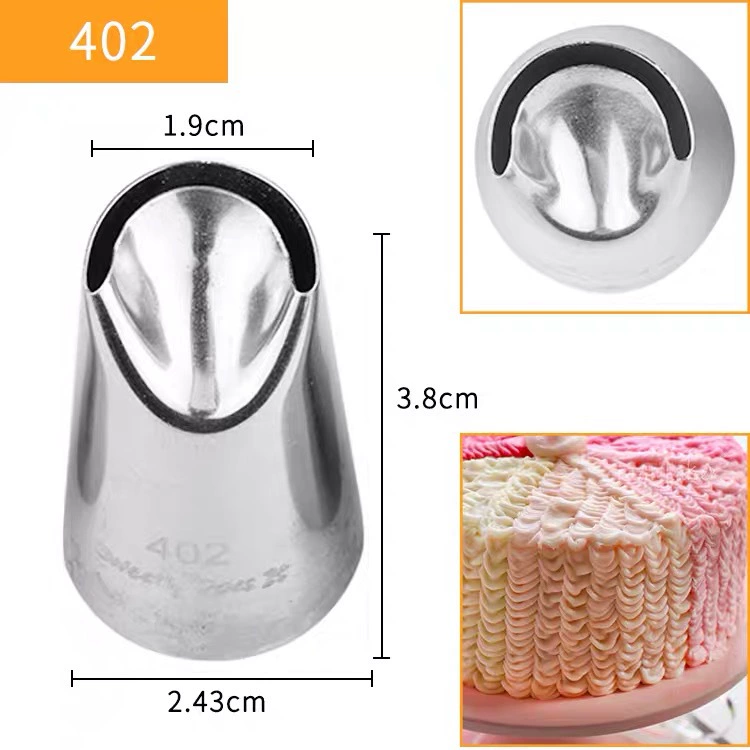 Cake Decorating Piping Nozzles Set, 304 Stainless Steel, Medium Rose Tips (Multiple Patterns)