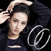 Silver earrings female 925 Sterling Silver Hoop new pattern Circle temperament ring the republic of korea 2020 circle Audio network