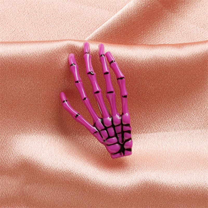 Harajuku, Skull Hand, Ghost Pattern Hip-Hop Punk Women's Harajuku Skull Hand Ghost Acrylic Hair Clip
