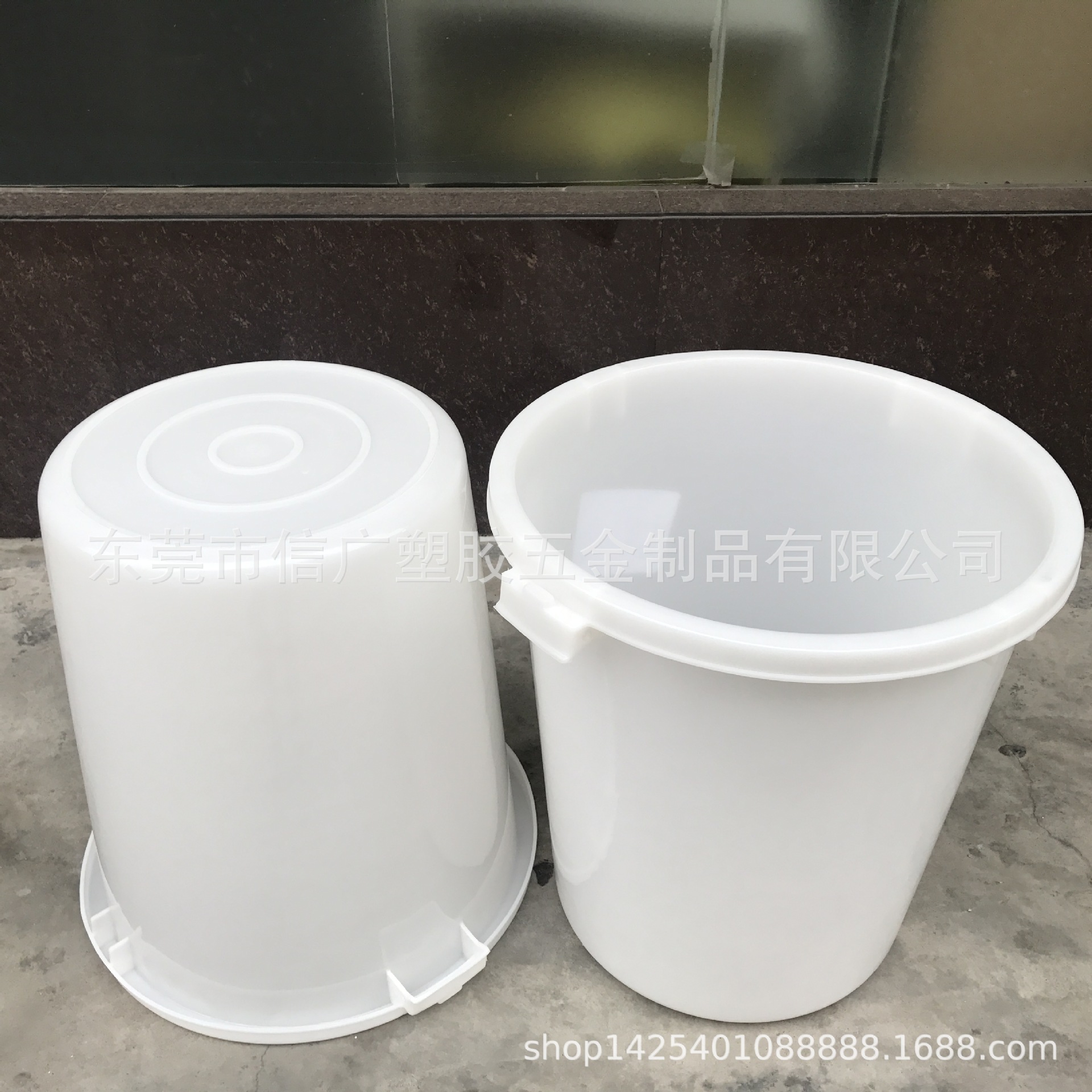 加厚圆形带盖白色发酵储水塑料桶带盖圆桶铁饼提水桶垃圾塑胶桶