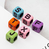 Acrylic beads with letters, accessory, wholesale