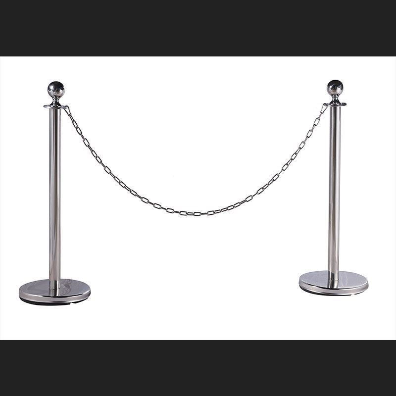 不锈钢礼宾杆隔离护栏迎宾柱围栏排队 不锈钢钛金链条栏杆挂绳