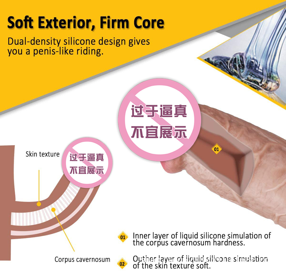 亚马逊热卖液态硅胶仿真阳具女用假阴茎成人情趣用品性玩具代发