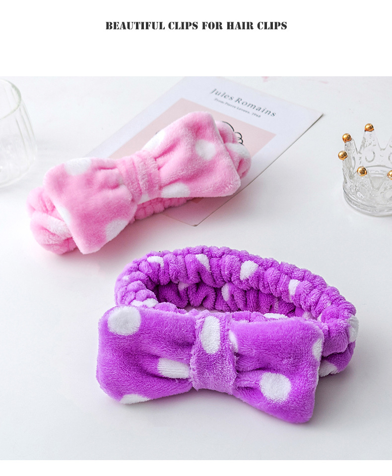 50g Weight Hair Band Hair Accessories Type 1 Piece Quantity Home, Daily Occasion Polka Dots, Bow Knot Pattern Women's Gender Simple Style Style Simple Style Women's Polka Dots Bow Knot Cloth Hair Band 4