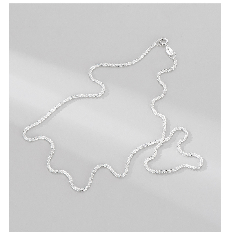 Silver Wave Sparkling Clavicle Necklace - Elegant 925 Sterling_voghion.com