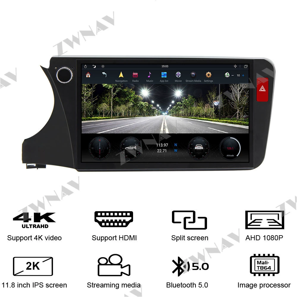 Подходит для Honda Gori/Jingrui/Fengfan, модифицированный оригинальный автомобильный стиль, большой экран, навигация, Потоковое мультимедиа, универсальная машина