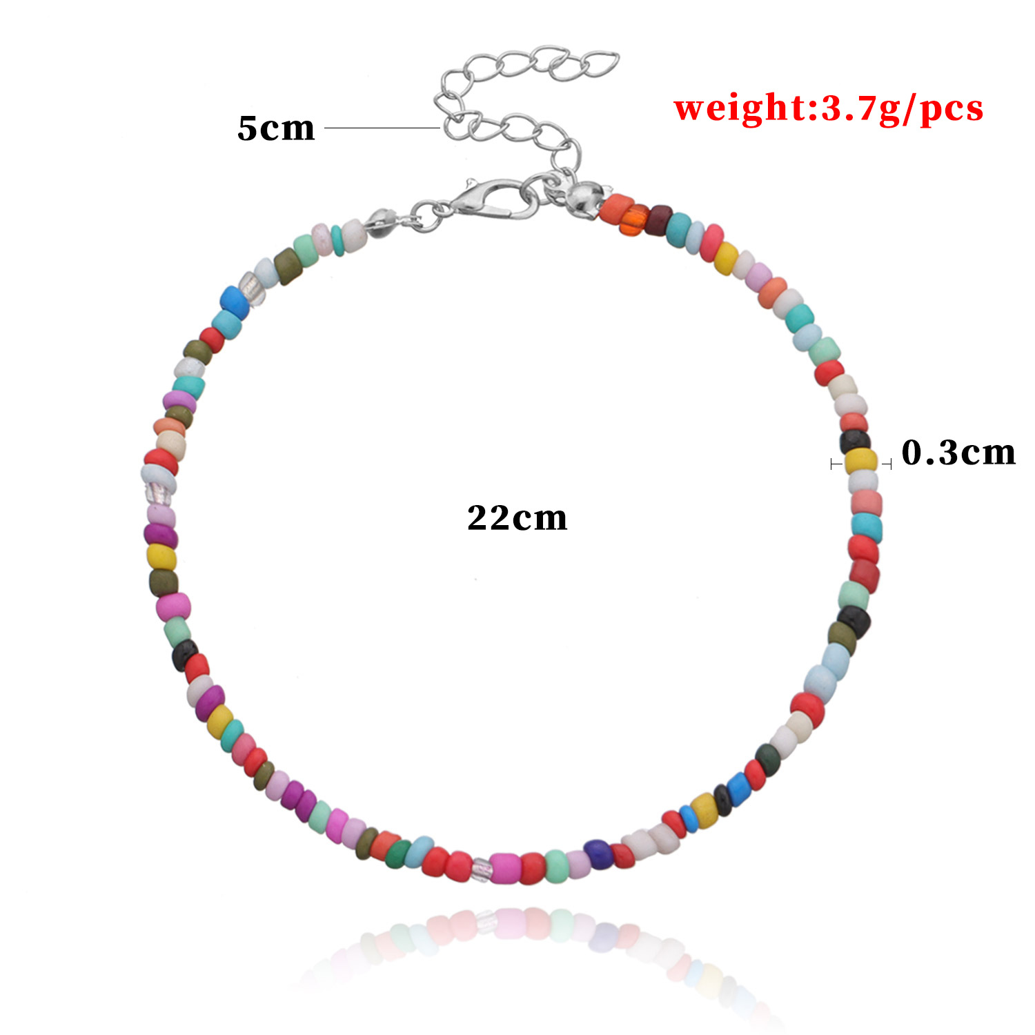 Vacation Solid Color Seed Bead Wholesale Anklet display picture 1