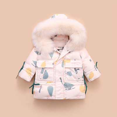 Children Down girl have more cash than can be accounted for 2020 new pattern CUHK Western style Baby coat thickening quality goods brand