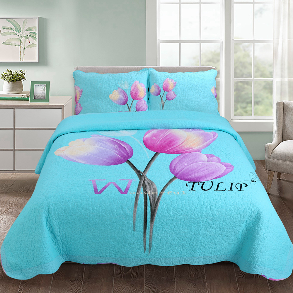 米莱娅棉布斜纹四件套高品质面料婚庆送礼绗缝夹棉床上用品可代发