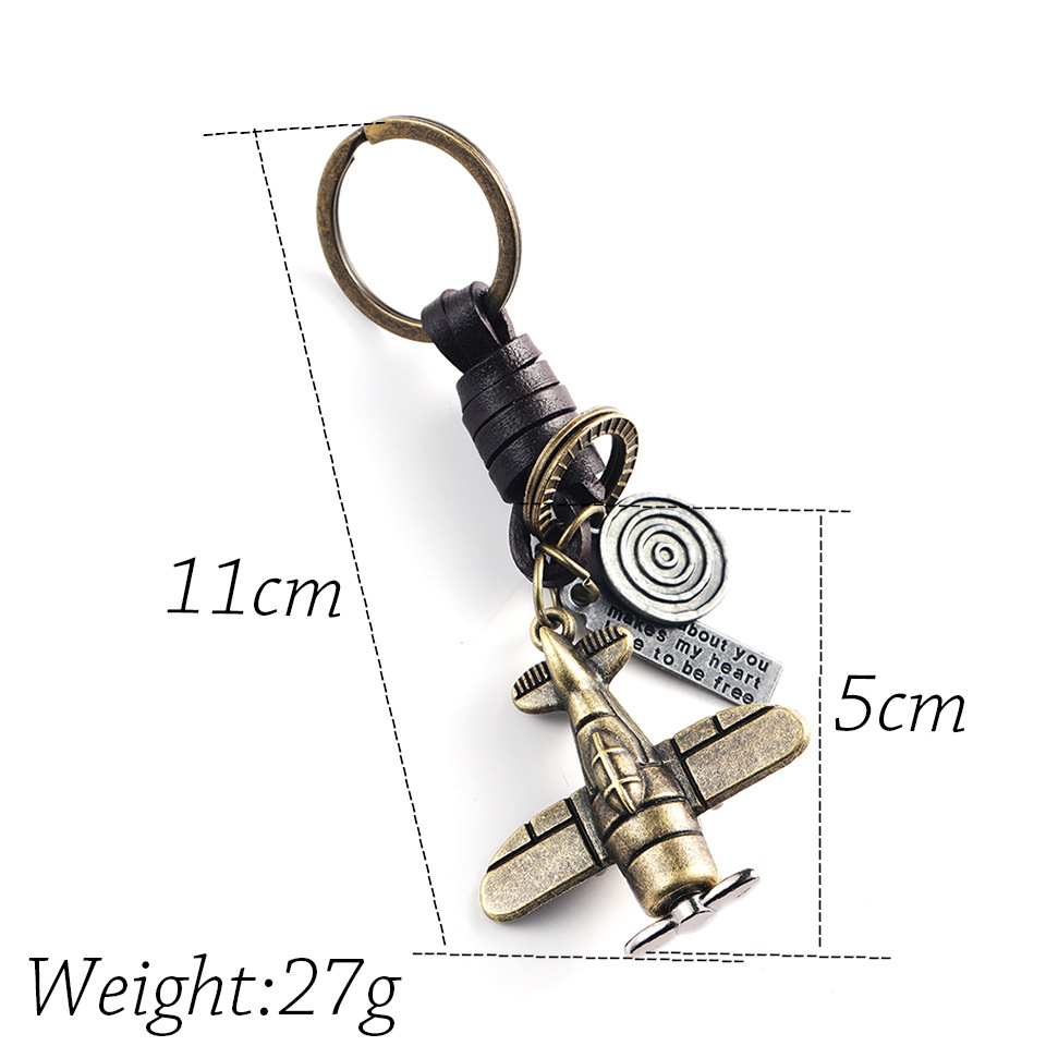 Wholesale Leather Rope Woven Fighter Punk Jewelry Keychain Nihaojewelry display picture 3