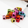 Acrylic beads with letters, accessory, wholesale