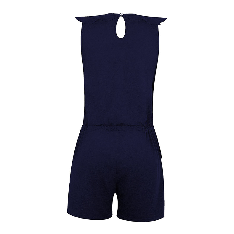 solid color sleeveless jumpsuit  NSKX8452