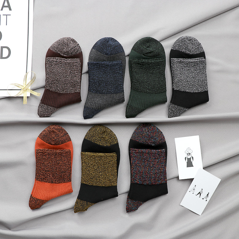 Socks In cylinder solar system Silver onions Autumn and winter Cotton socks sexy Solid leisure time ventilation Sweat Manufactor wholesale