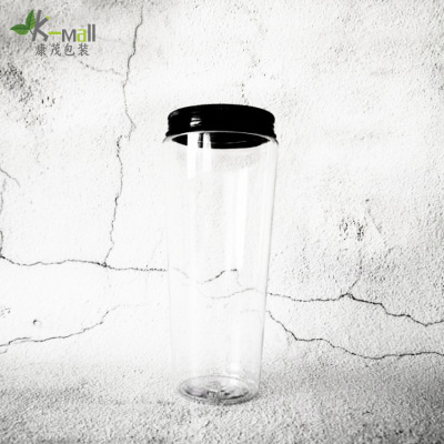 廠家現貨網紅喜茶款500ml高腳pet奶茶杯 塑料包裝瓶 飲料杯