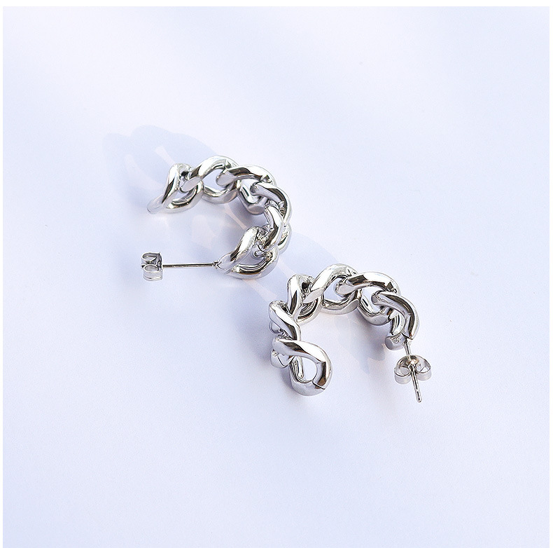 Boucles D&#39;oreilles Creuses Rétro Simple Torsion display picture 4