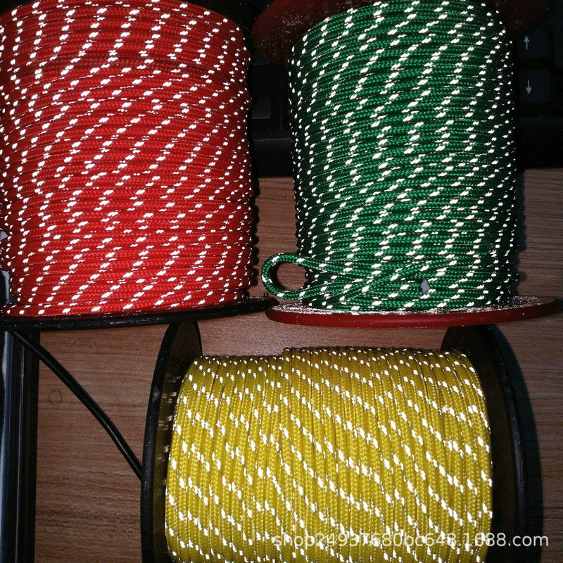 编织各种规格发光分子彩色聚乙烯绳高空飞行器牵引PE绳