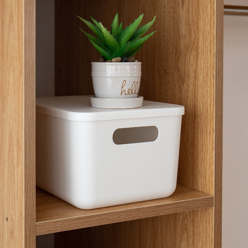 Storage box desktop jewelry cosmetics plastic sundry storage basket with lid box fruit toy seasoning storage box