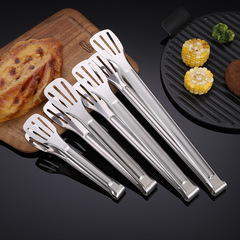 Factory Direct Sale Three-Strand 12-Inch Food Tongs, Multi-Functional 304 Stainless Steel 9-Inch Food Tongs and BBQ Tongs