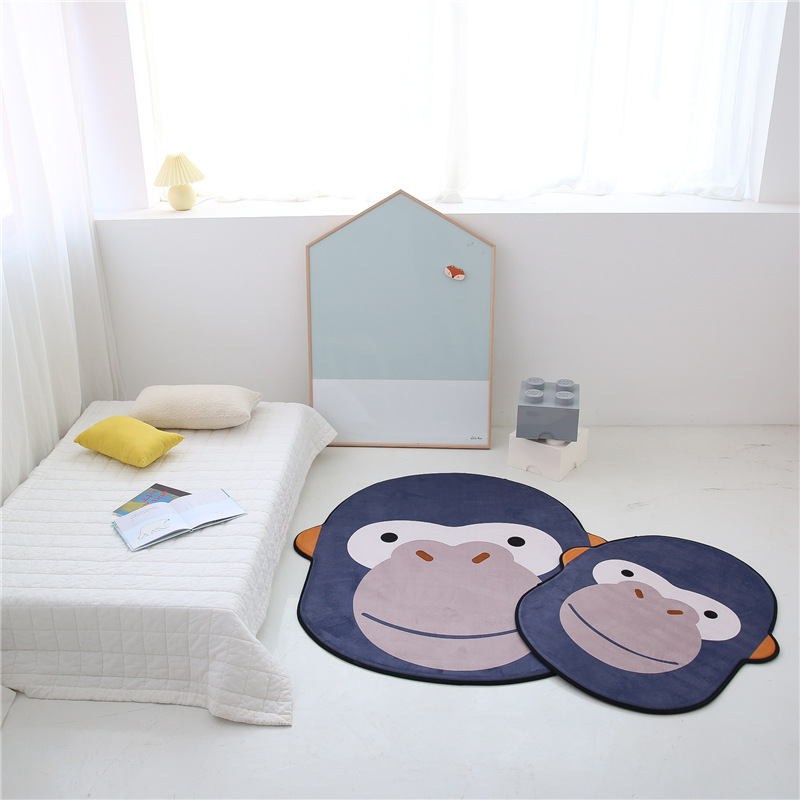 INS兒童卡通異形地毯 可愛風臥室嬰兒房兒童房樣板房裝飾防滑地墊